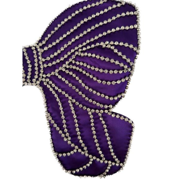 NWT Area Purple Crystal Bow Top Small - Picture 6 of 12
